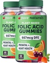 Yuve Prenatale Gummies voor vrouwen - Foliumzuur Prenatale Vitaminen 667 mcg DFE - Kauwbare Prenatale Vitaminen - Hormonale Ondersteuning & Folaatzuur - Veganistisch & Natural - Prenatale Vitaminen Gummies - 2 Pack of 60ct