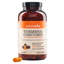 NatureWise Curcumine curcuma 500mg avec des softgels de poivre noir - Force supplémentaire, absorption accrue - 95% Curcuminoïdes et BioPerine pour le soutien immunitaire - Sans gluten, sans OGM - 180 Compte[6-Mois]
