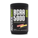 NutraBio BCAA 5000 Powder - Vegan Fermented BCAAs - Ondersteunt Lean Muscle Growth, Herstel, Endurance - 60 Servings - Aardbei Citroen Bomb