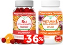 Lunakai Vitamine B12 en Vitamine E Gummies Bundle - 3000 mcg Gummies voor volwassenen Energie Ondersteuning en Bone Health - 250 mg 1000 iu Natural VIT E Plus C Supplementen