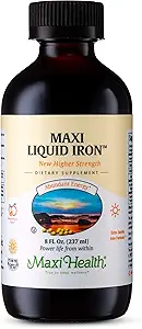 Maxi Health Liquid Iron, Natural Fruit Punch, 8 Fl Oz