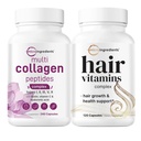 Micro Ingrediënten Multi Collagen Complex voor Vrouwen & Hair Vitaminen Complex Capsules Bundle 2 Pack 