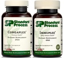 Standaard proces Immuunondersteuningsbundel - Immuplex & Congaplex Supplement Set - Dieetsupplementen voor Immuunsysteemgezondheidsondersteuning - Glutenvrije supplementen met Ribonucleïnezuur & Vitamine C
