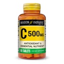 Mason Vitamine naturelle C 500 mg, soutien immunitaire et supplément antioxydant, favorise la production de collagène et la protection cellulaire, 100 comprimés