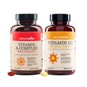 NatureWise Vitamine B Complex 360 Softgels[1-jaar supply] & Vitamine D3 5000iu 360 Count Mini Softgels[1-jaar supply] Bundel
