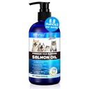 Alaska Zalmolie voor honden en katten (8.8 oz) - Pure Omega 3 Visolie met Omega 6 vetzuren, EPA & DHA - Anti-ontsteking voor honden huid en jas - Natuurlijke huisdier Joint, Immune, Brian & Heart Supplement