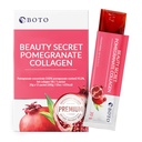 BOTO Beauty Secret Granaatappel Collagen 20g - Koreaanse Beauty Collagen Jelly Stick, Low Molecular Fish Collageen, Granaatappel Smaak - Verpakkingen van 15