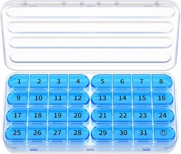 Zoksi maandelijkse pil Organisator 1 keer per dag, 30 dagen pil Box Organisator, een maand pil geval voor reizen, 31 dagen dagelijkse medicatie container voor vitamines, supplement & medicatie