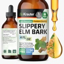 BIO KRAUTER Slippery Elm Bark Tinctuur - Pure Slippery Elm voor vrouwen en mannen - 4 Fl.Oz. 56 dagen van levering - Throat & Voice Support - Vegan Liquid Drops for Longs - Respiratory & Digestief Gezondheid