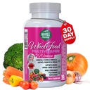 Whole Food Multivitamine for Women Womens Multi Vitamin with Folaat, B12 Methyl, Vitaminen, Mineralen, Probiotica en Omega's, Vegan, Non GMO- 90 Capsules (1) (1)