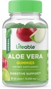 Levensbaar Aloë Vera Supplement Gummies voor volwassenen - 10.000 mg - Great Proefing Natural Flavored Gummy - Glutenvrij, Veganistisch, Niet-GMO Kauwbaar - voor volwassenen, mannen, vrouwen - 60 Gummies - 30 Doses