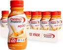 Premier Proteine Shake MINI's, Caramel, 22g Proteïne, 120 Calorieën, 1g Suiker, 8,75f Oz, Verpakking van 12