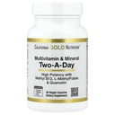 California Gold Nutrition Multivitamine et Minéral avec du méthyl B12, vitamine C, L-méthylFolat et bio-quercétine, deux jours A, 60 Capsules de Véggie