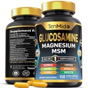 Glucosamine MSM Supplement voor mannen en vrouwen - 11in1 Formule - Combineer met Magnesium, Turmeric, Boswellia, Quercetin, Burdock Root, en Meer .. Gezamenlijke & Mobiliteit Ondersteuning - 150 Capsules