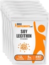 BulkSupplements.com Soy Lecithin Powder - Lecithin Supplement, Lecithin Powder Food Grade - Glutenvrij, 1200mg per portie, 5kg (11 lbs) (verpakking van 5)