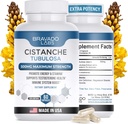 Cistanche Tubulosa Supplement Mannen 500 mg - Testosteron Booster voor mannen - bevordert sterkte, Mood, Energie, Focus, Hormone Ondersteuning - Cistanche Tubulosa Extract Powder - 60 ct