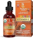 USDA Organic Toddler Vitamin C Drops | Organic Vitamin C Liquid Drops for Toddlers & Babies Ages 1-3 Years | Supports Healthy Immune System | Vegan | Non-GMO | Gluten Free | 60 Servings