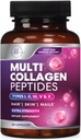 Multi Collagène Supplément 2400 mg - Types I, II, III, V & X Multi Collagène Peptides Pills pour femmes et hommes, Suppléments de collagène hydrolysés, Cheveux, Peau, Nail et Supplément de soutien articulaire, 60 Capsules