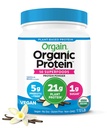 Orgain Organic Vegan Protein + 50 Superfoods Powder, Vanilla Bean - 21g Plant Based Protein, 8g Prebiotic Fiber, Geen Lactose Ingrediënten, Glutenvrij, Geen Toegevoegd Suiker, 1.12 lb (Verpakking mei Vary)