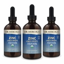 Dr. Mercola Zinc gouttes liquides - soutient la santé immunitaire et des organes - 15 mg gouttes liquides de zinc biologique - USDA biologique - NSF certifié - Non-OGM, sans gluten et sans soja - 3,88 fl oz (3 pack)