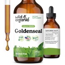 Teinture de seaux d'or sauvage et biologique - Soutien pulmonaire et digestif - Extrait de racines de seaux d'or gouttes liquides - Supplément végétalien, sucre et sans alcool - 4 fl oz