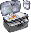 Sac de rangement en médicaments Trunab avec serrure combinée, organisateur de bouteilles de pilules verrouillables, étui de voyage pour médicaments pour boîte de médecine, ordonnance, vitamines, suppléments ou fournitures médicales