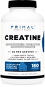 Primal Creatine Monohydraat (3.000 Mg, 180 Caps) - Micronized Creatine Supplement, 750mg per capsule, Geweldig voor preworkout en herstel - Glutenvrije, niet-GMO