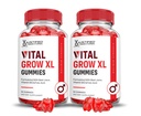 Justified Laboratories (2 Pack Vital Grow XL Performance Gummies 1000MG Geavanceerde Formule Geformuleerd met ACV Granaatappel Beet Juice Powder B12 Vegan Non GMO 120 Gummys