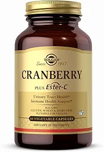 Solgar Cranberry Plus Ester-C - 60 plantaardige capsules - Ondersteunt urinetrek en immuungezondheid - Non-GMO, Veganistisch, Glutenvrij - 30 porties