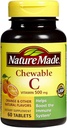 Nature Made Vitamin C 500 mg kauwtabletten, oranje 60 ea (verpakking van 4)