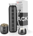 Wekelijkse pil Organisator, Draagbare Reizen 7 Dag, Waterdichte Container, Groot, Aluminium, Metaal, Houd Vitaminen, Kool Lever Olie, Supplementen en Medicijnen (zwart)