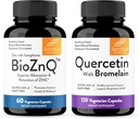 Sandhu's Zink Supplement met Ionophores met Superior Absorptie & Quercetine met Bromelain 1000mg Per Serving Bioflavonoïden Supplement Complex .Ondersteunt Immune & Respiratory Health