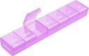 AOVON Weekly pil Organizer met moeiteloze openingsontwerp, Artritis Vriendelijke pil Box, BPA-vrije pil Organizer 7 dagen, schattige en draagbare pil geval voor vitamines, supplementen en medicijnen