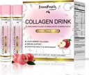 GREENPEOPLE Liquid Collageen for Women & Men, Fish Collageen Peptides + Hyaluronic Acid + Vitamine Bs & C, Hair Skin Nails joints Bones Support (0,85 fl oz, 10 flessen, Apple)