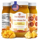 TrueSeaMoss Sea Moss Gel – Made in USA – Wildcrafted Seamoss, Fruits & Jarred Vegetables – Mango/Pineapple, Pack of 1 (Labels may Vary)
