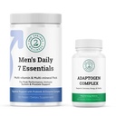 Mannen dagelijks 7 Essentials & Adaptogen Complex Bundle - Complete Multivitamine Pack en Stress Adaptation Ondersteuning voor de optimale gezondheid van mannen