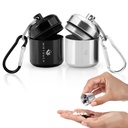 Draagbare sleutelhanger pil houder geval - Discrete waterdichte Mini Pill Container Carrier met Sterke Karabiners voor Pocket Purse Reistassen - Aluminium Legering Pill Fob Box voor Medicine sieraden - 2 Pack