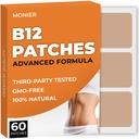 B12 Patches (verpakking van 60) - 100% Natural Patch for Women and Men - Firming, Energy, Focus & Body Support - Enhanced Formula