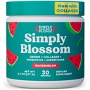 Gewoon Blossom Nutrition Daily Greens & Superfood Powder + Collageen + Probiotica voor vrouwen Digestieve Gezondheid & Bloating Relief. Help uw gezondheid Bloom - 30 dagen levering - Watermeloen