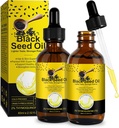 Huile de Graine Noire 2PACK, 100% Pure Huile de Graines Noires Cold Pressed Non raffiné, Riche en Vitamine D3, K2 & E, Supplément d'huile de Graine Noire pour le soutien immunitaire, Non-OGM (2x60ml)