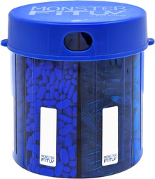 XL Supplement Pill Dispenser Fles, 7 Compartiment, Labels, Gemakkelijk Open, Anti-Mixing, UV-beschermde Organisator, Extra Large Maandelijks Vitamine, Monster Fit Medication Holder (Cobalt Blauw, Groot)