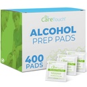 Care Touch Alcohol Wipes individueel verpakt - Prep Pads met 70% isopropylalcohol, Geweldig voor thuis, Medische & eerste hulp Kits Sterilized, Antiseptische 2-ply Swabs 400 Tel.