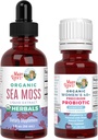 MaryRuth Organics Probiotic Digestion (Raspberry) for Women 40+ & Sea Moss Drops 