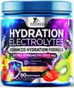 Hydration Electrolyte Powder 1200mg - Daily Liquid Replenisher Drink Mix - Electrolyte Multiplier met Mineralen, Kalium & Real Salt, Keto, Non-GMO - Smakelijke Fruit smaak Elektrolyten - 60 Servers