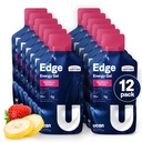 UCAN Edge Energy Gel Shots, Aardbei Banana (12, 2 Ounce Packets) voor hardlopen, Training, Workouts, Fitness, Fitness, Crossfit, Sugar-Free, Vegan, & Keto Friendly Energy