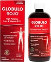 Globulo Rojo Iron Supplement - Liquid Dietary Supplement with High Potency Iron & B Vitamins (Vegan) (1 Pack)