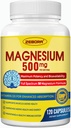 Magnesium Complex Supplement, 500 mg Magnesium Glycineer met Citrate & Malate, Chelated Form for High Absorptie with Zink & Vitamin D3 for nerve, Muscle & Bone Support, 115 Capsules