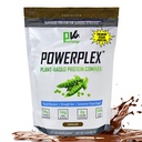PhysiVantage POWERPLEX Vegan Protein Powder, Collageen Alternatief - Organic Plant-Based Pea & Rice Protein, Dairy-Free, Non-GMO, ondersteunt spier- en gewrichtsherstel, Monk Fruit Zoeten 2 lb (Chocolate)