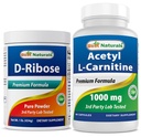 Best Naturals D-Ribose Poeder 1 Pond & Acetyl L-Carnitine 1000mg