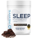 Revive MD Supplément de soutien au sommeil pour adultes, chocolat noir - Suppléments de sommeil avec Magnésium (Glycinate), Inositol, Glycine & L-Theanine - favorise la relaxation et la santé du sommeil (30 portions)